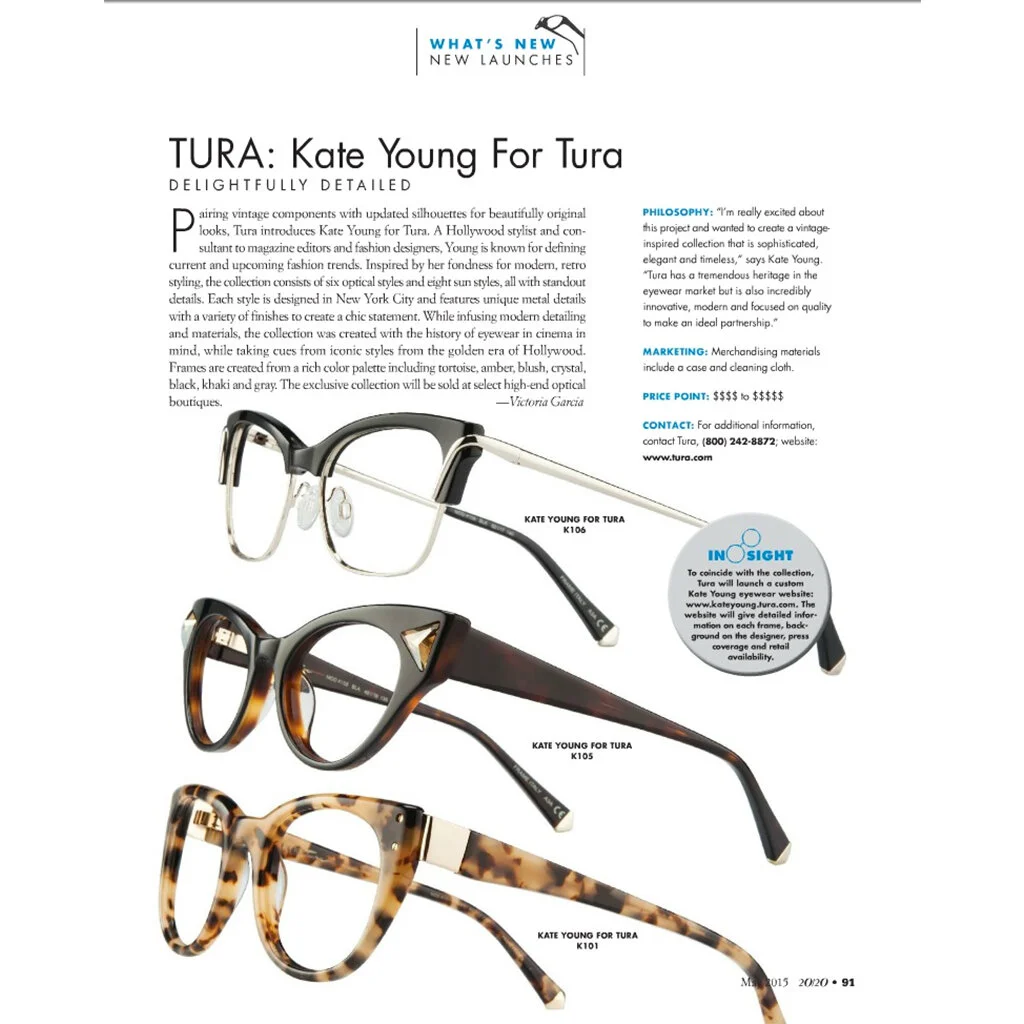 Tura eyewear magazine launch collaboration